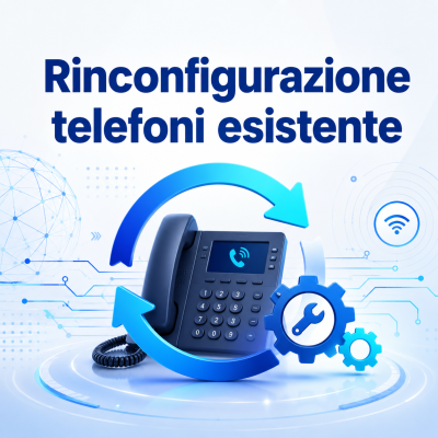 Rinconfigurazione telefoni esistente